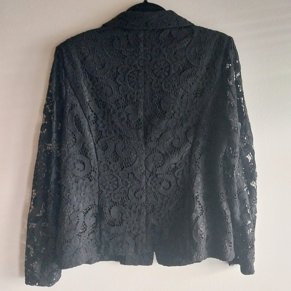 Nanette Lepore Black Lace One Button Blazer - Picture 4 of 10
